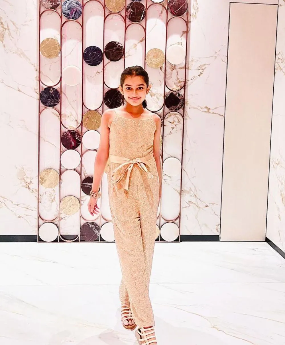 Beige Shimmery Belted Jumpsuit