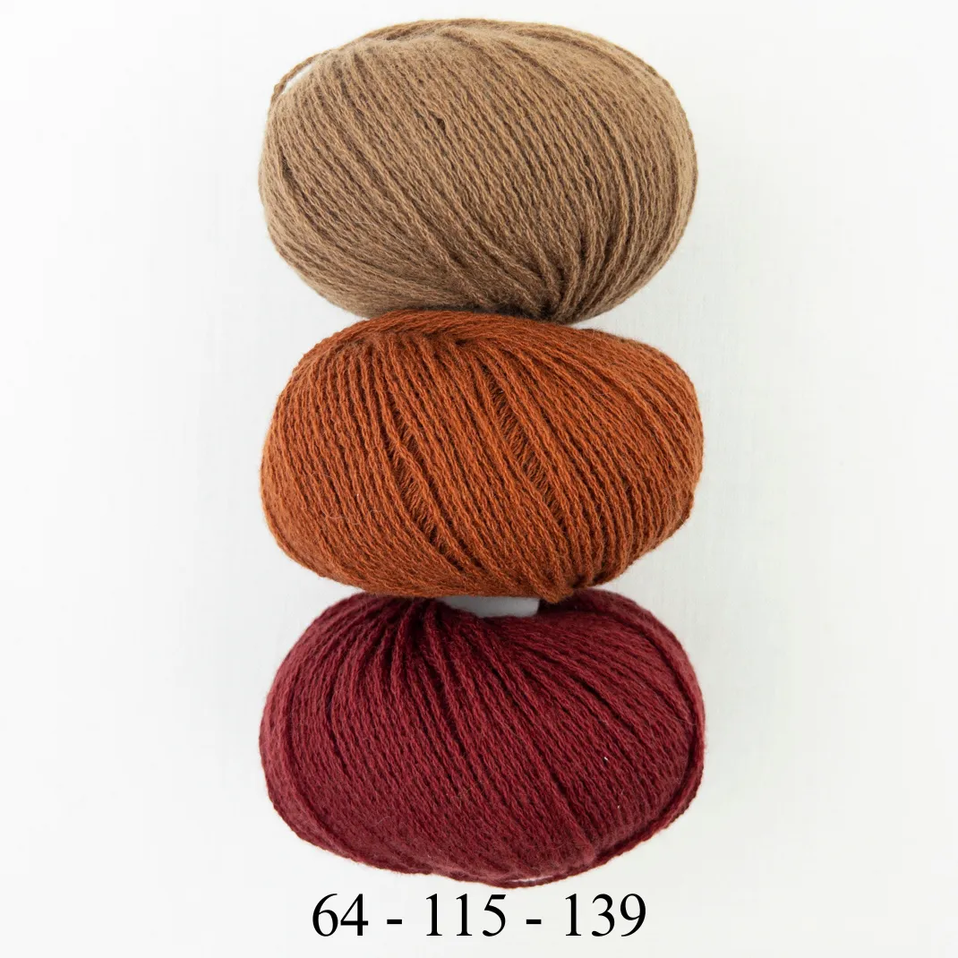 Cashmere Three Tone Fingerless Mitts | Lang Yarns Cashmere Premium and Knitting Pattern (#407)