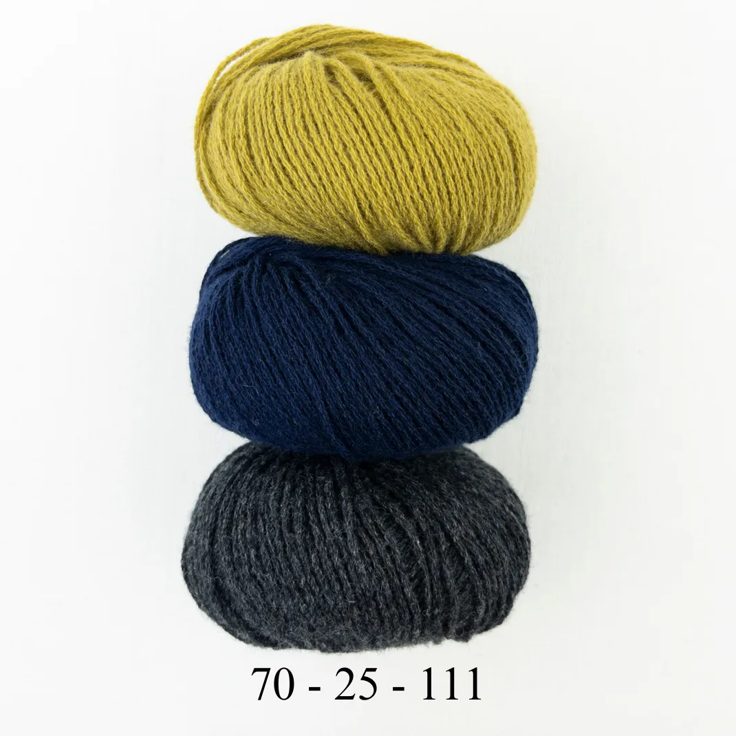 Cashmere Three Tone Fingerless Mitts | Lang Yarns Cashmere Premium and Knitting Pattern (#407)