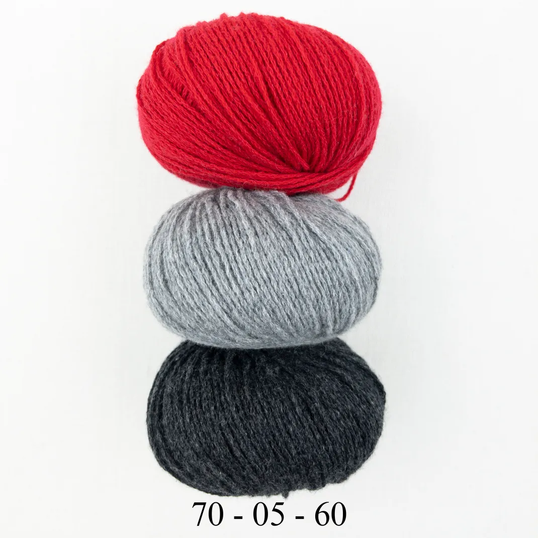 Cashmere Three Tone Fingerless Mitts | Lang Yarns Cashmere Premium and Knitting Pattern (#407)