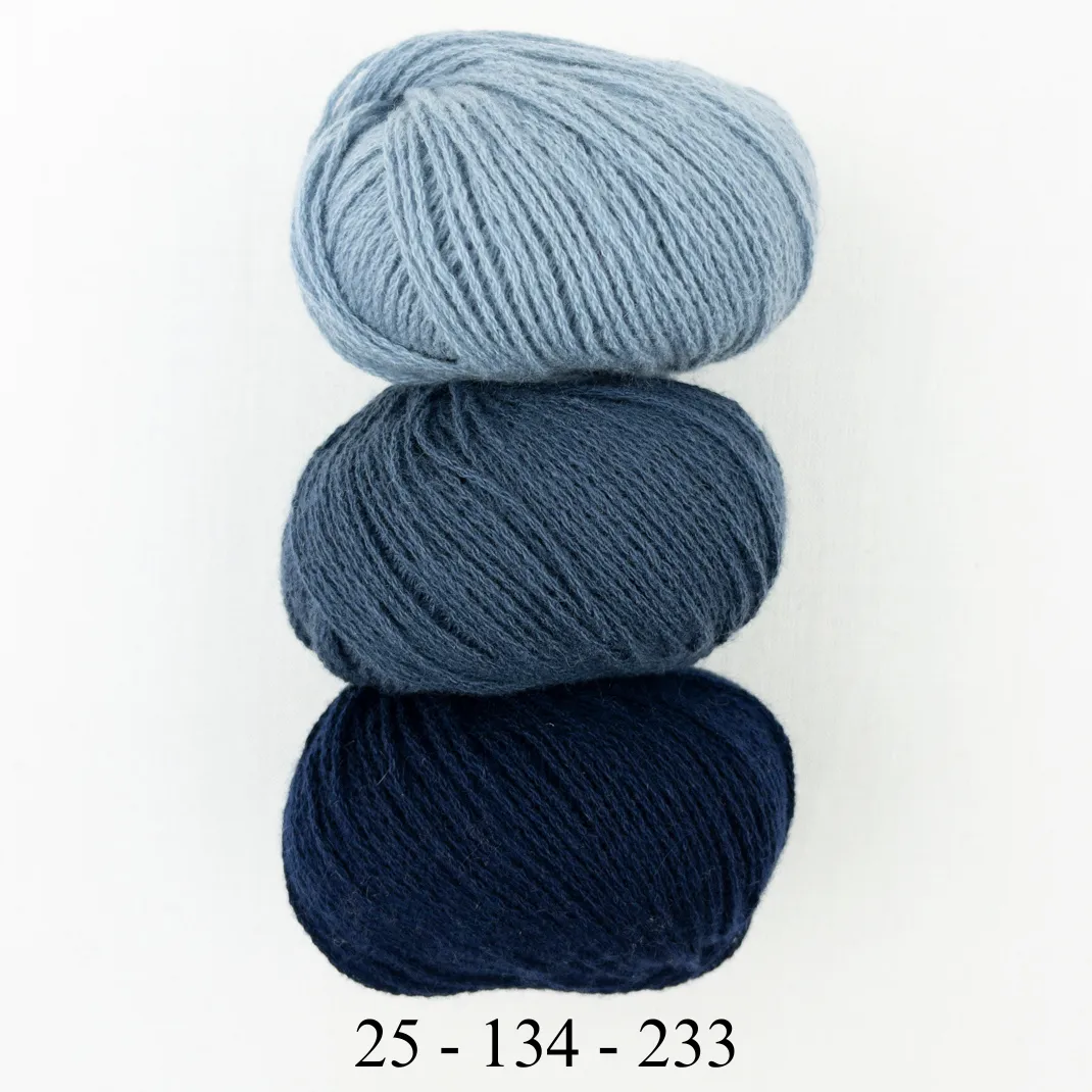 Cashmere Three Tone Fingerless Mitts | Lang Yarns Cashmere Premium and Knitting Pattern (#407)