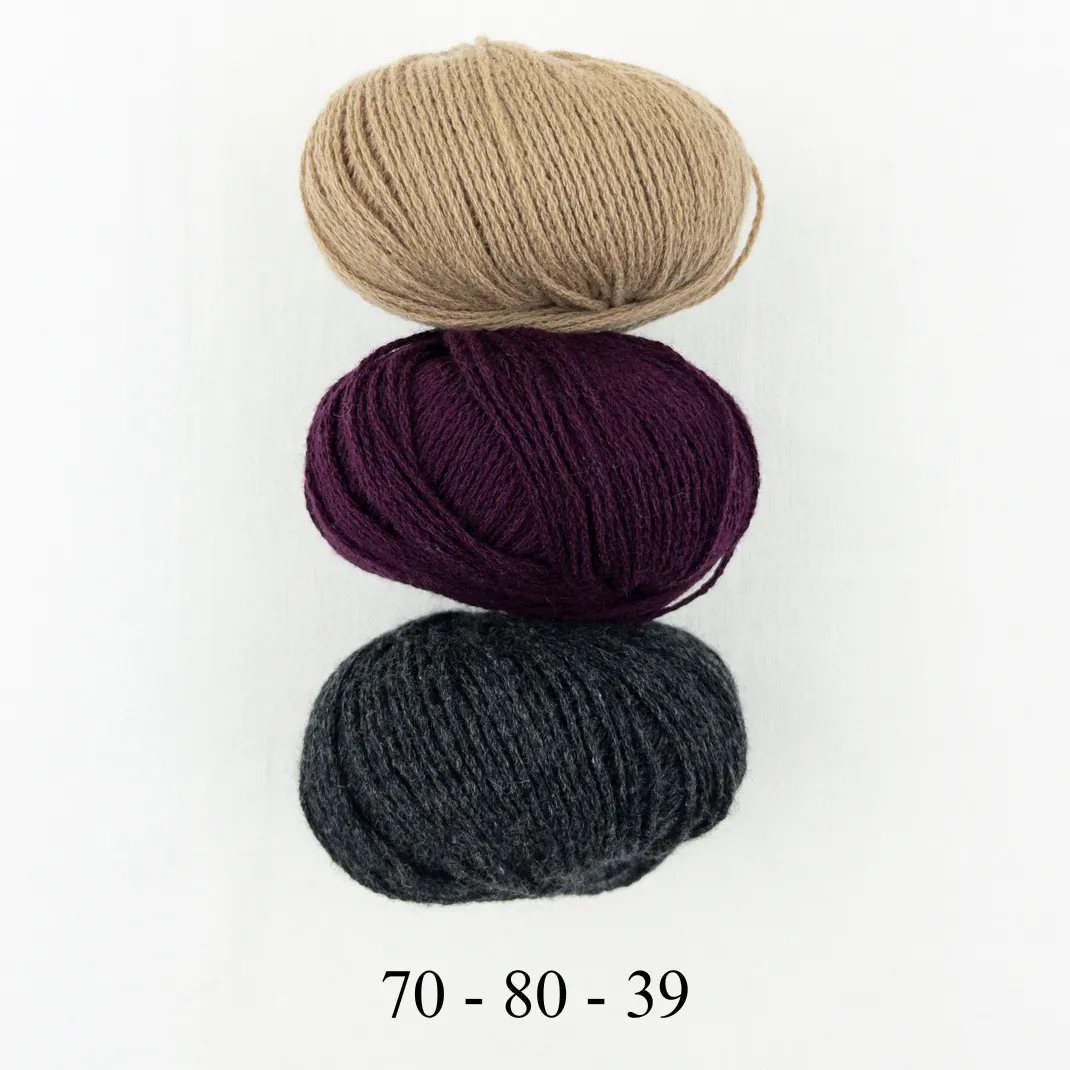 Cashmere Three Tone Fingerless Mitts | Lang Yarns Cashmere Premium and Knitting Pattern (#407)