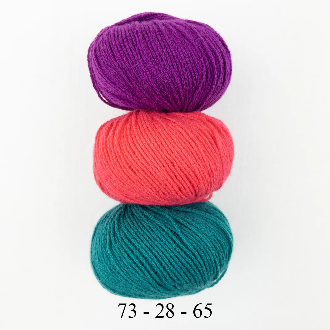Cashmere Three Tone Fingerless Mitts | Lang Yarns Cashmere Premium and Knitting Pattern (#407)