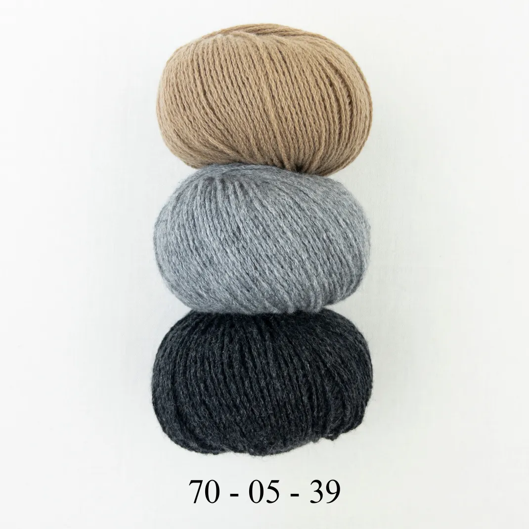 Cashmere Three Tone Fingerless Mitts | Lang Yarns Cashmere Premium and Knitting Pattern (#407)