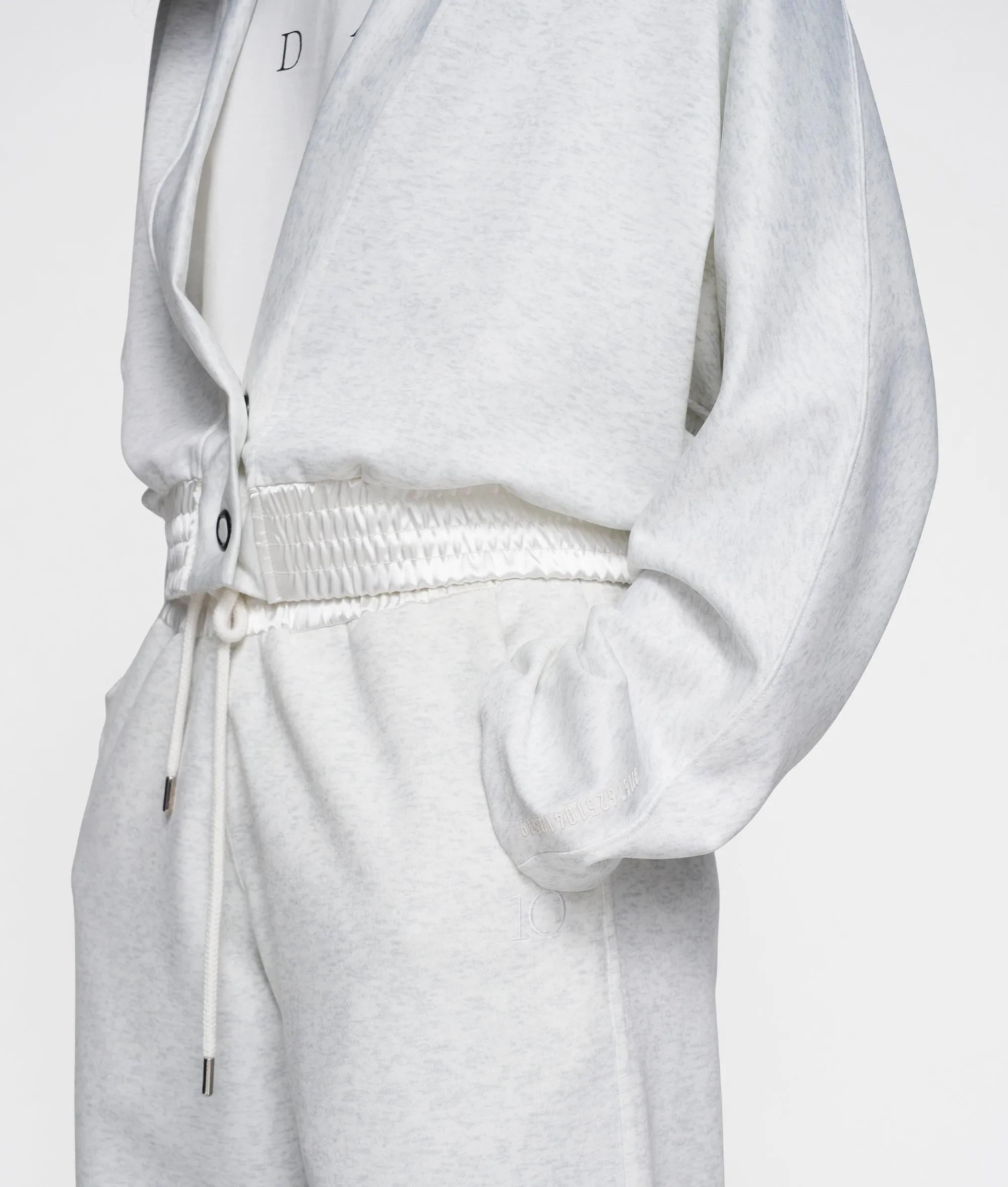 cropped cardigan neoprene | white melee