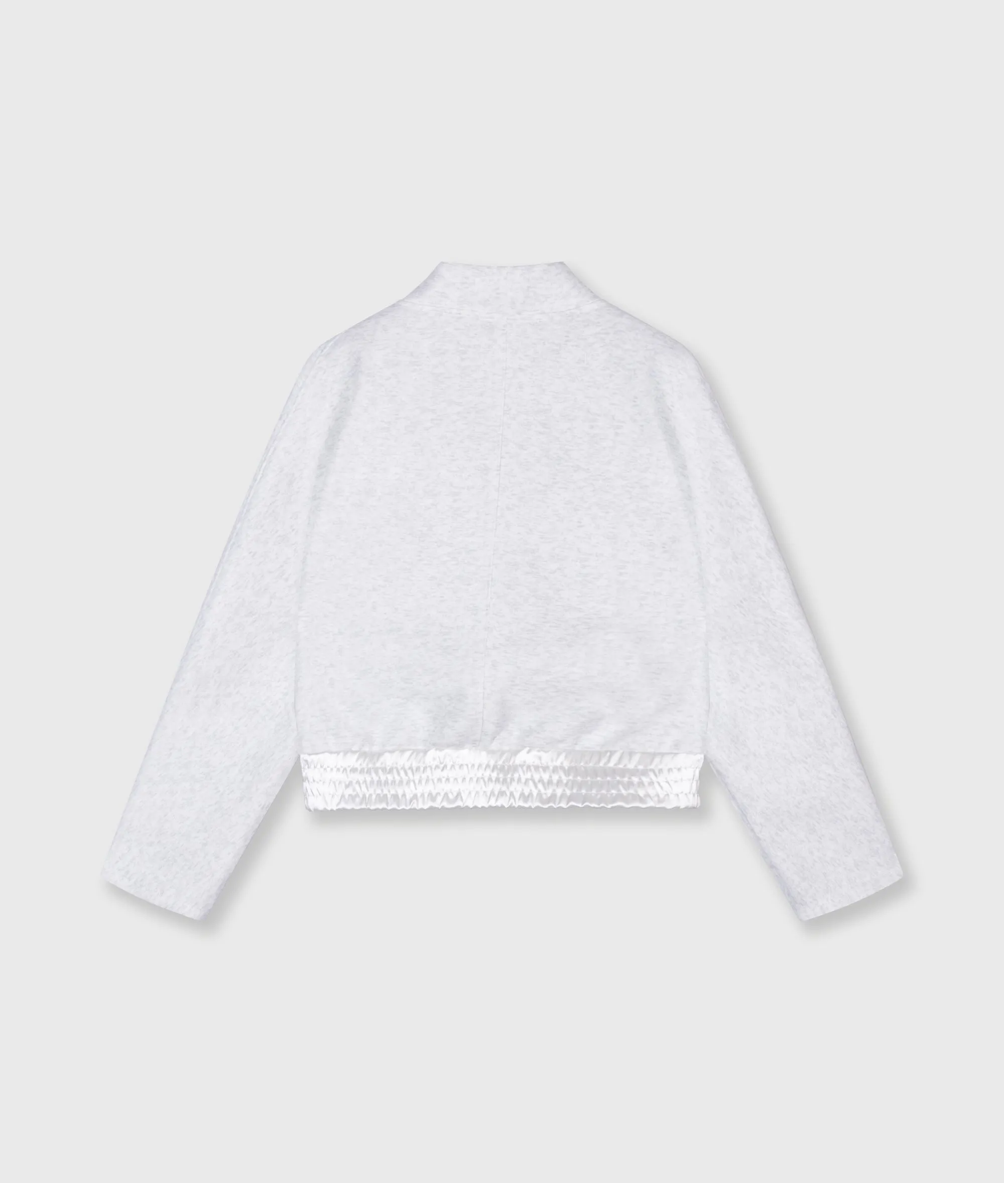 cropped cardigan neoprene | white melee