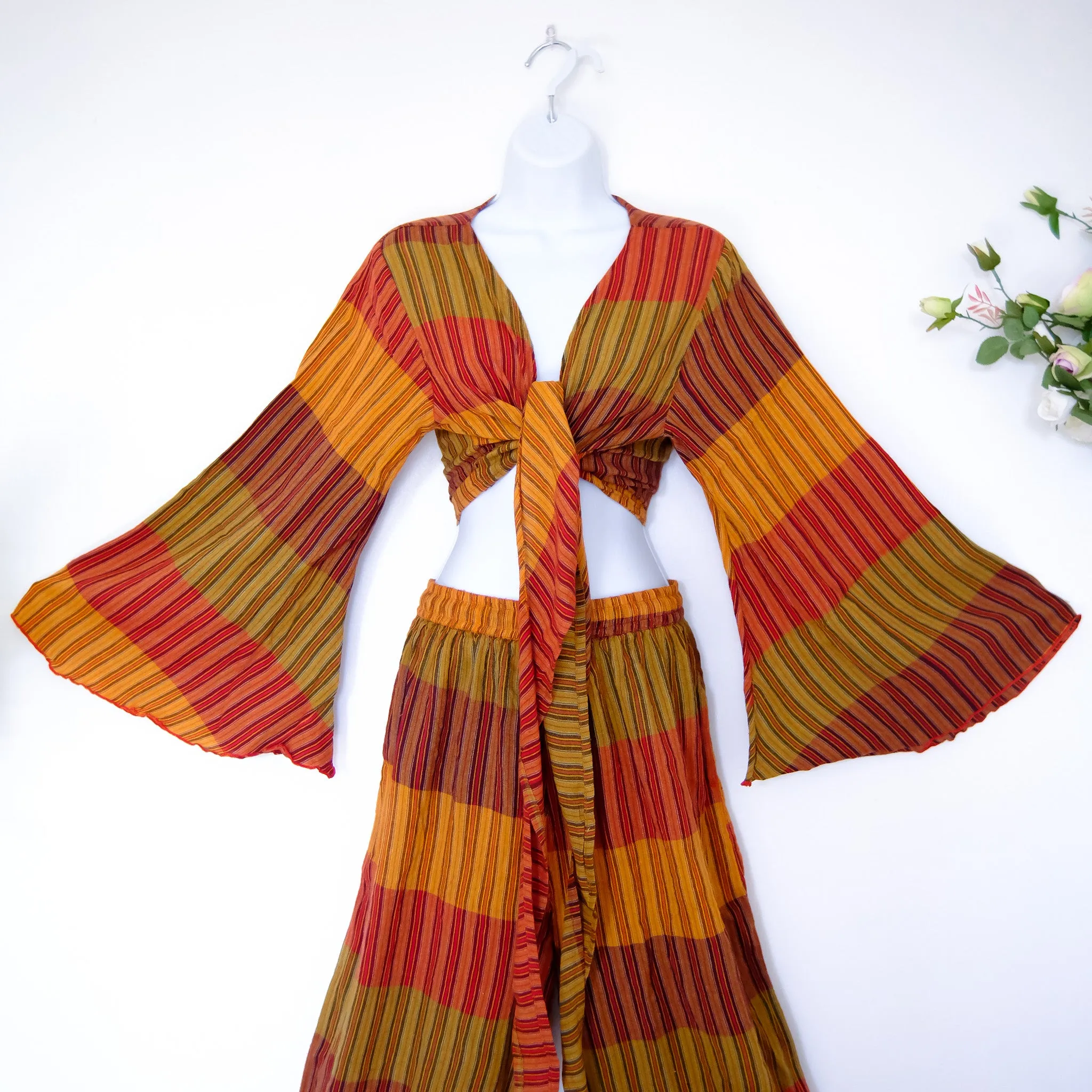 Dreamy Cotton Butterfly Sleeve Wrap Top