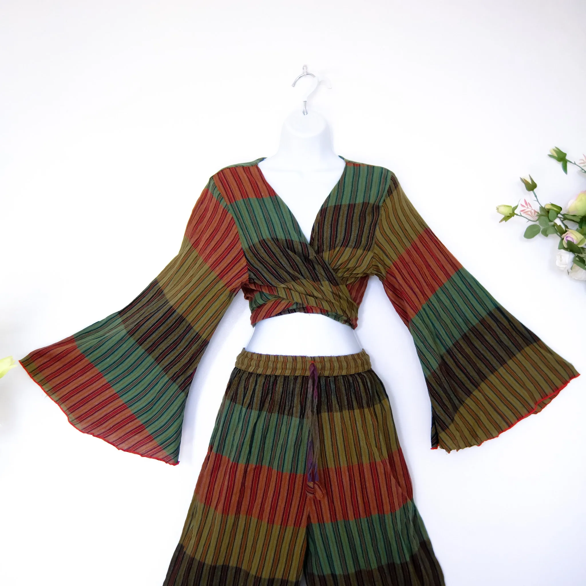 Dreamy Cotton Butterfly Sleeve Wrap Top