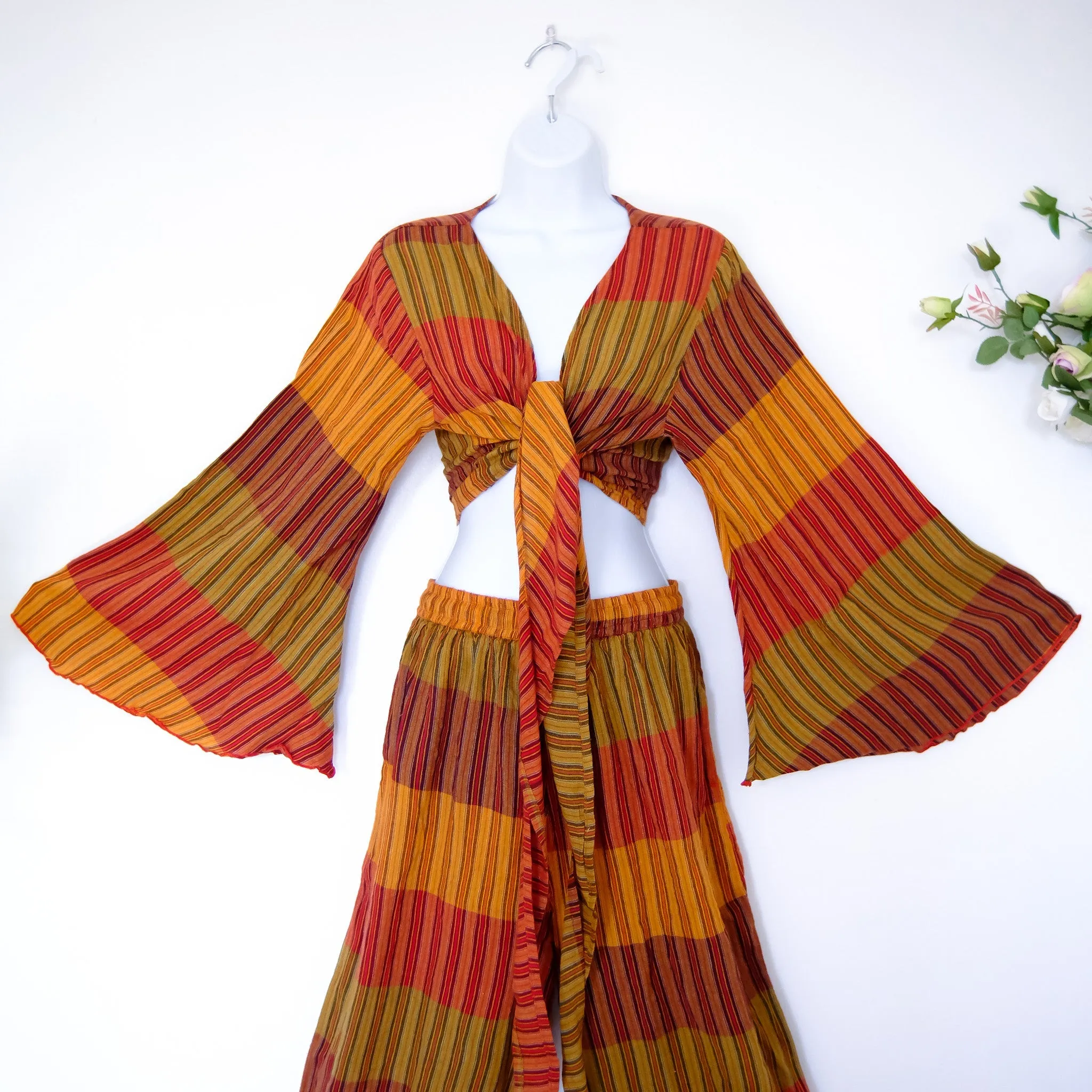 Dreamy Cotton Butterfly Sleeve Wrap Top