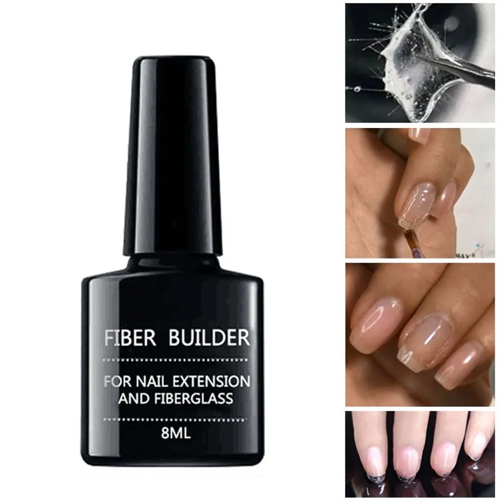 FiberNail Building Gel- Quick Nail Repair for Broken Nails Soak Off UV Gel