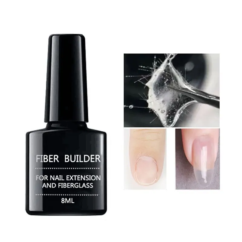 FiberNail Building Gel- Quick Nail Repair for Broken Nails Soak Off UV Gel