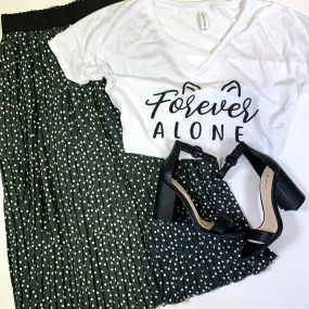Forever Alone Cat Vneck Top FINAL SALE*