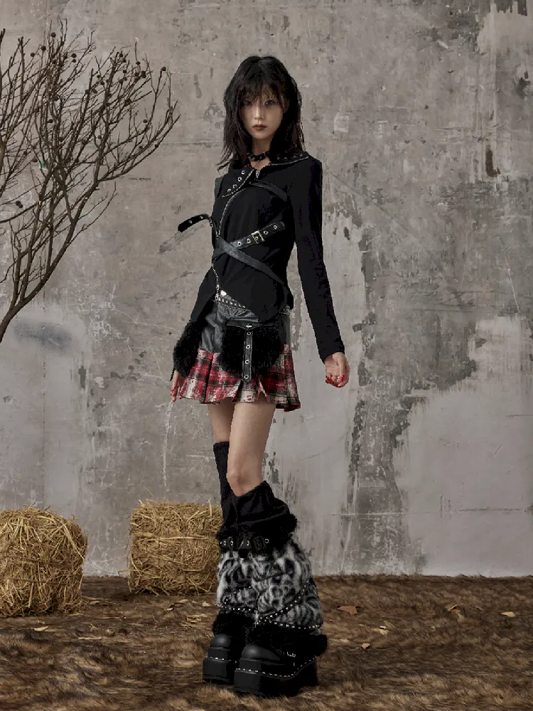 Fur Pocket A-line Pleated Skirt【s0000010978】