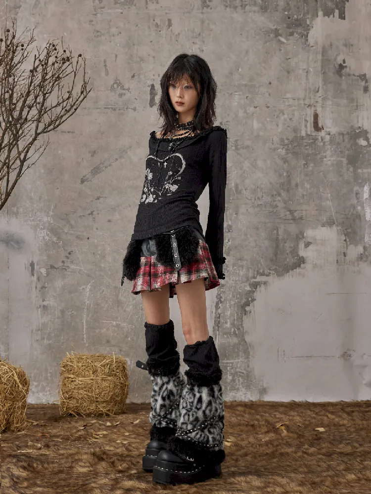 Fur Pocket A-line Pleated Skirt【s0000010978】