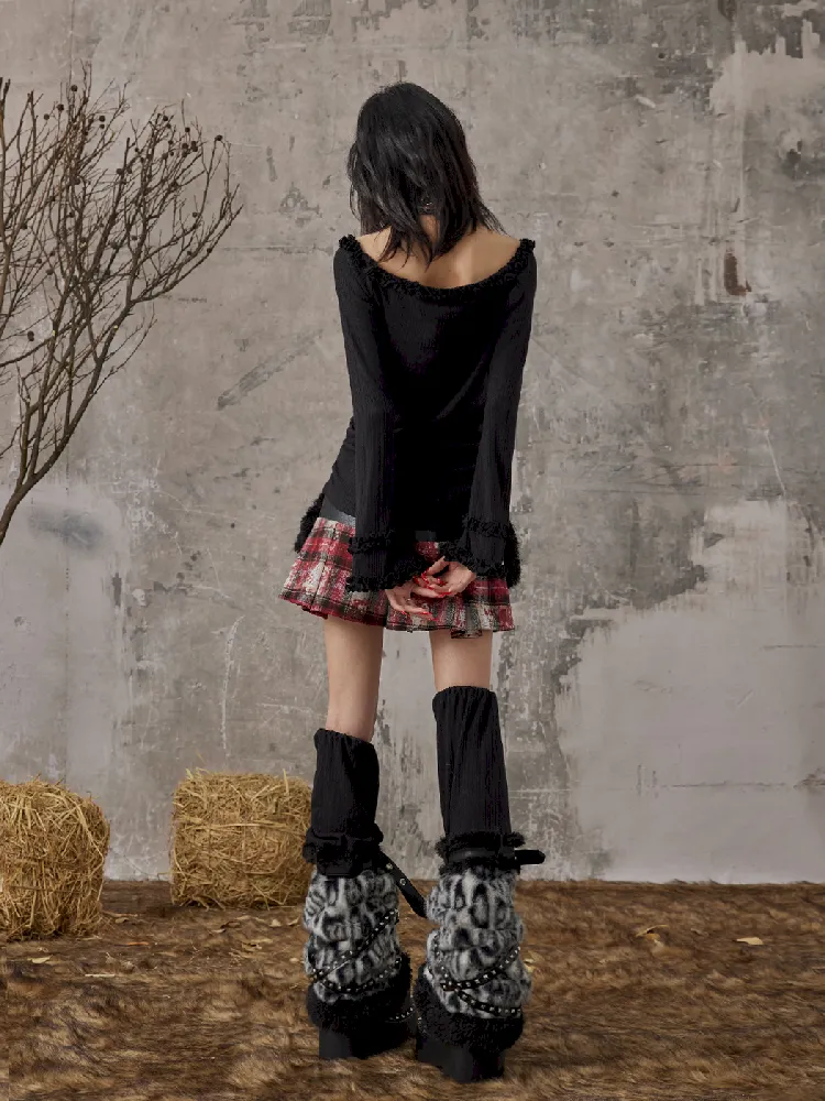 Fur Pocket A-line Pleated Skirt【s0000010978】