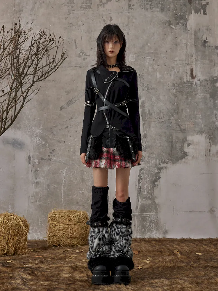 Fur Pocket A-line Pleated Skirt【s0000010978】