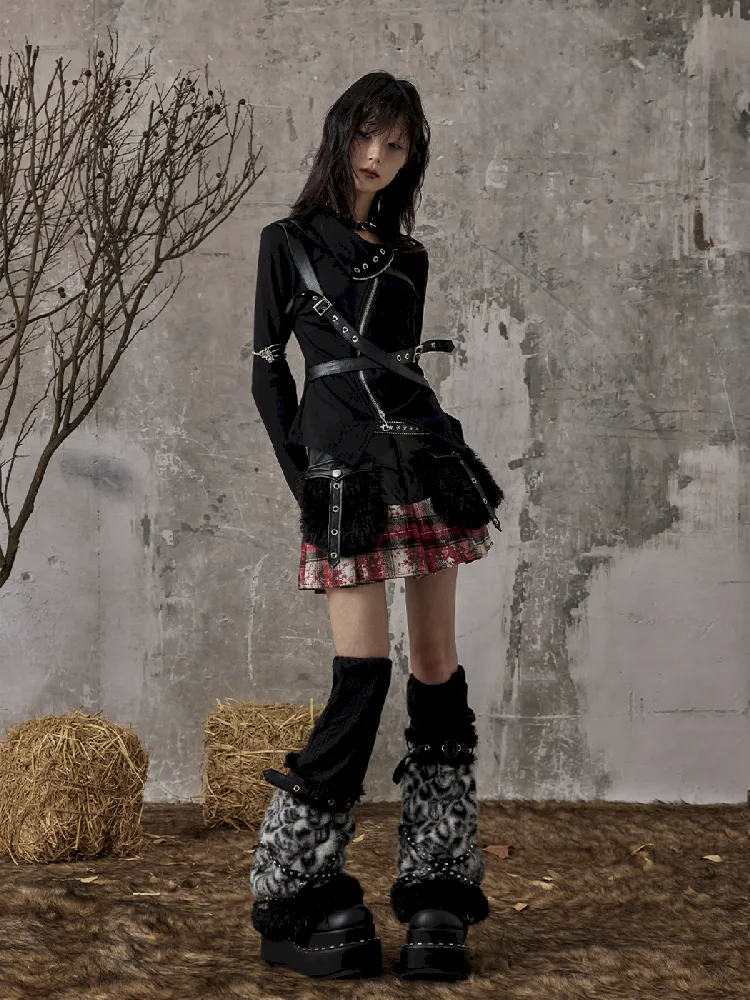 Fur Pocket A-line Pleated Skirt【s0000010978】