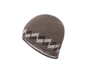 Jacquard Pattern Merino Beanie | Deep Taupe