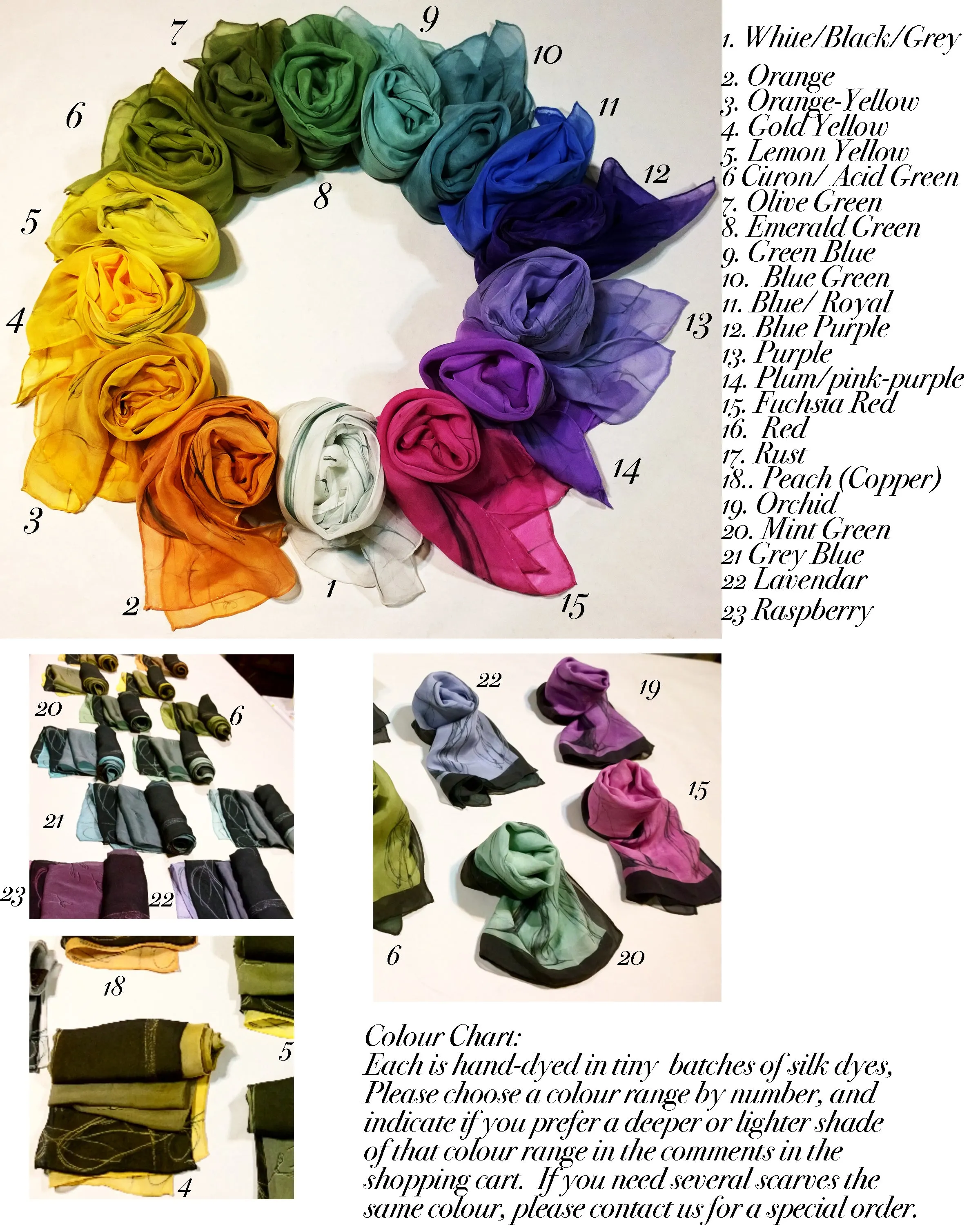 Long Ombre Logo Silk Scarf, more colours
