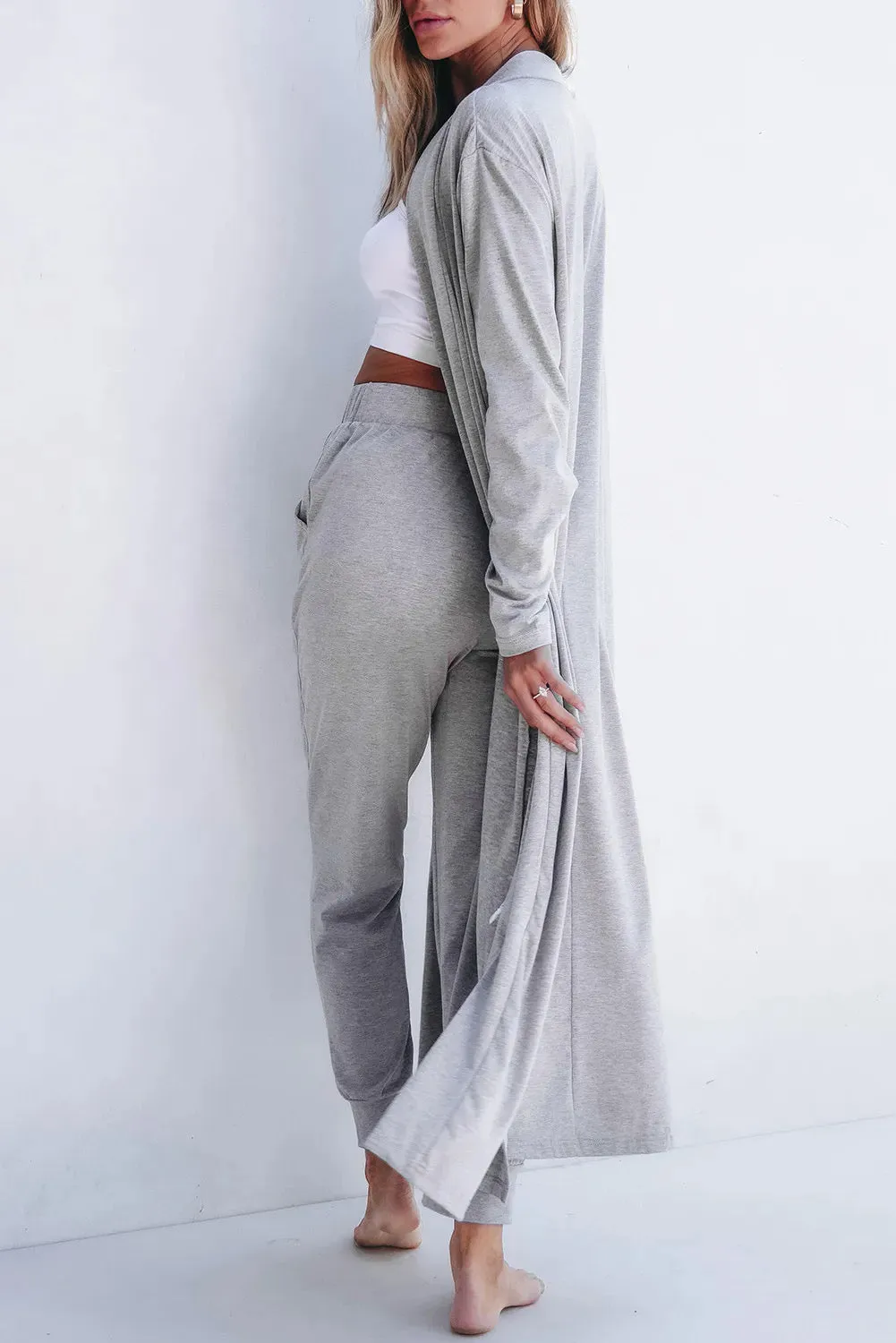 Long Sleeve Cardi & Pants Lounge Set