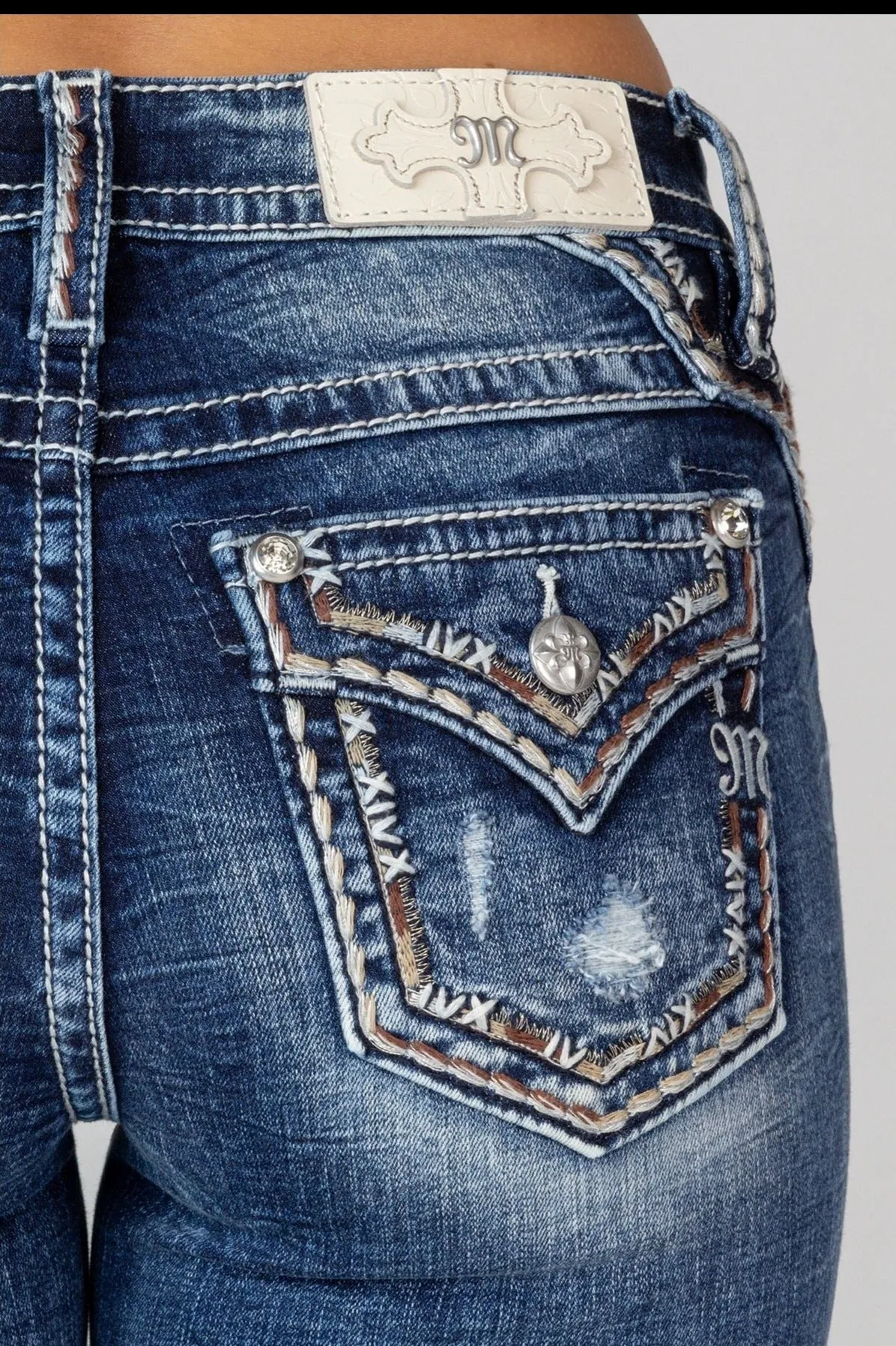 Miss Me Rustic Stitch Bootcut Jeans