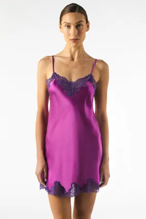 Morgan Lace Spaghetti Silk Chemise