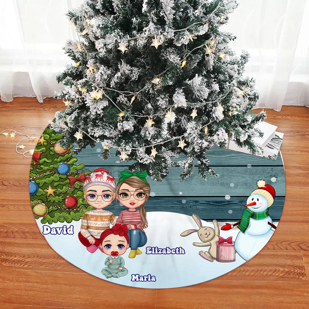 Outdoor Warmth - Personalized Christmas Pencil Tree Skirt