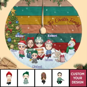 Outdoor Warmth - Personalized Christmas Pencil Tree Skirt