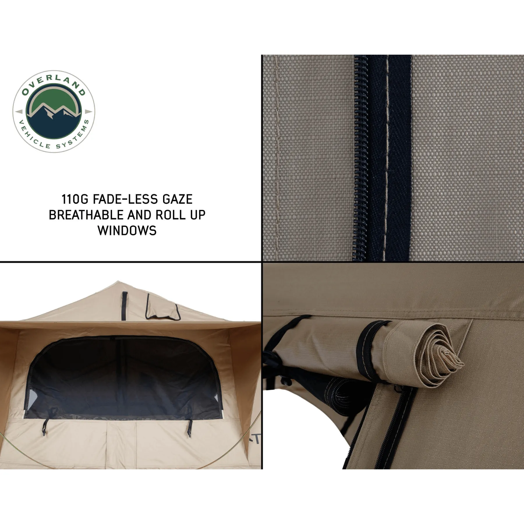 OVS TMBK 2 Person Roof Top Tent with Green Rain Fly
