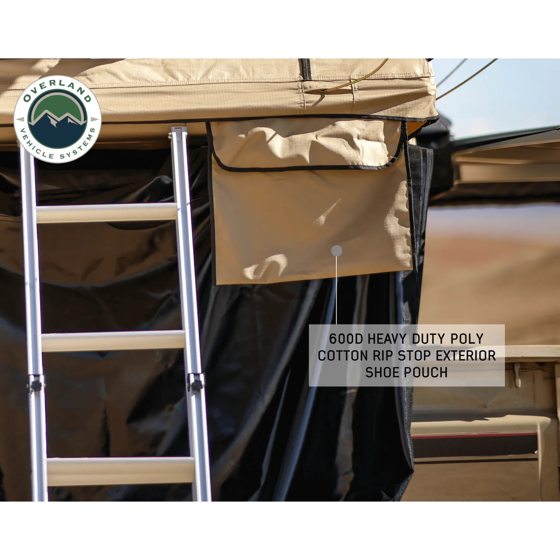 OVS TMBK 2 Person Roof Top Tent with Green Rain Fly