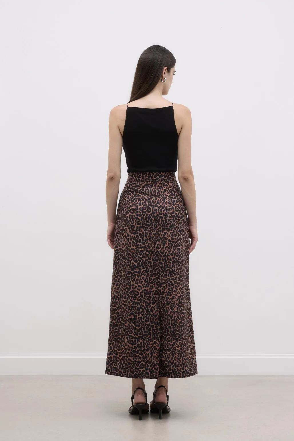 Patterned Pencil Skirt Leopard