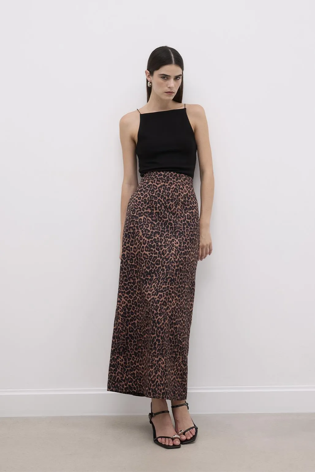 Patterned Pencil Skirt Leopard