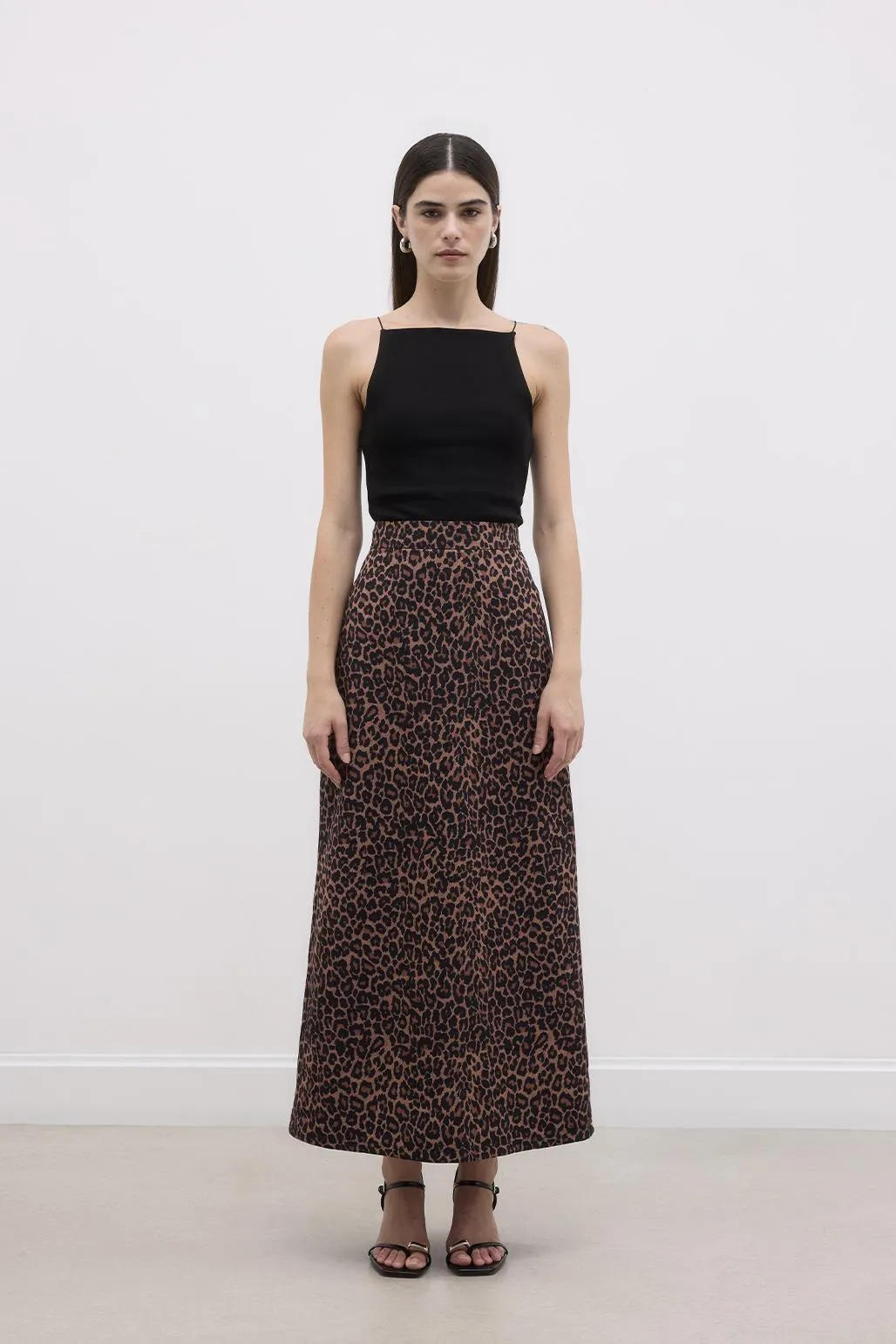 Patterned Pencil Skirt Leopard