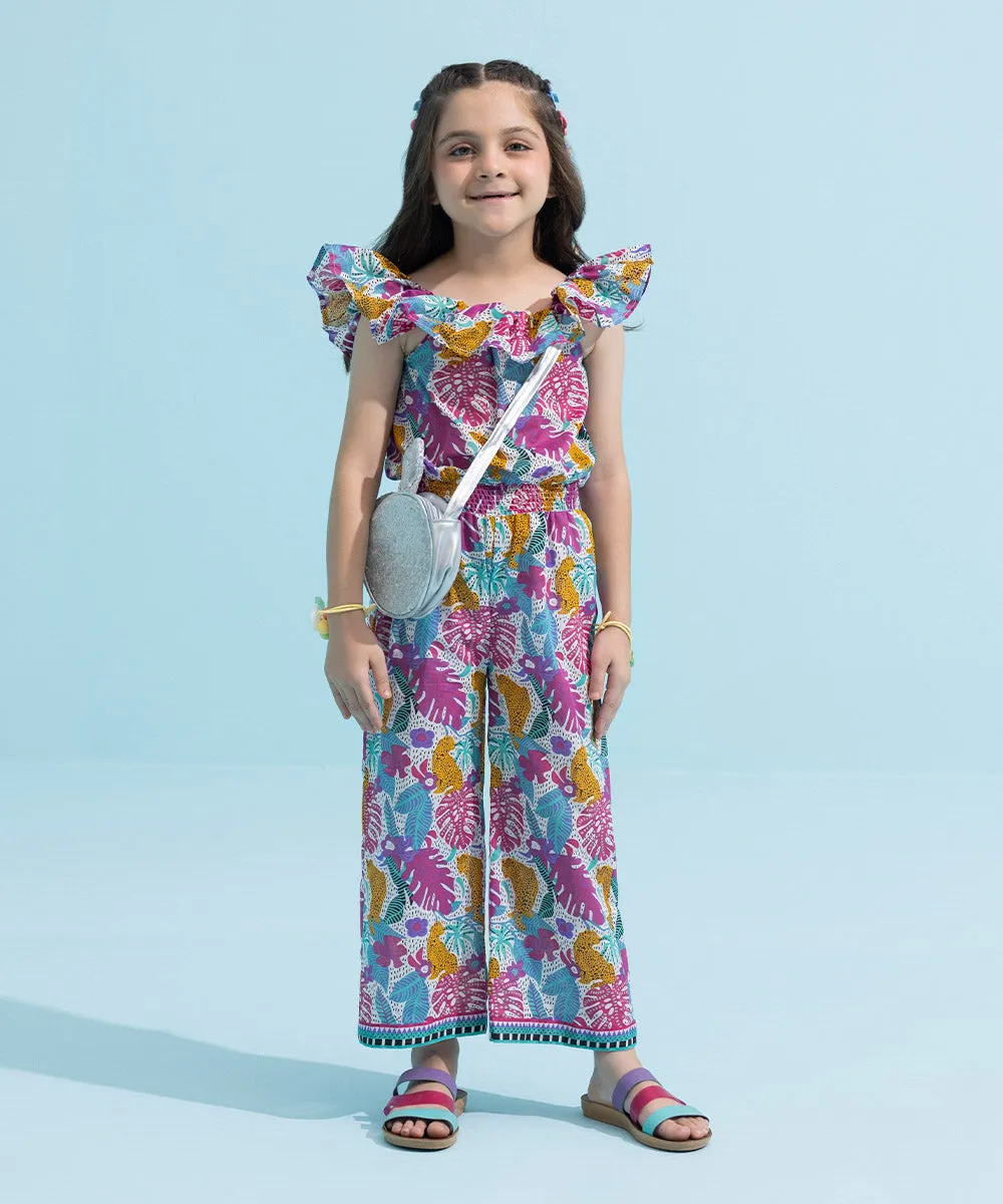 Printed Glitter Jumpsuit