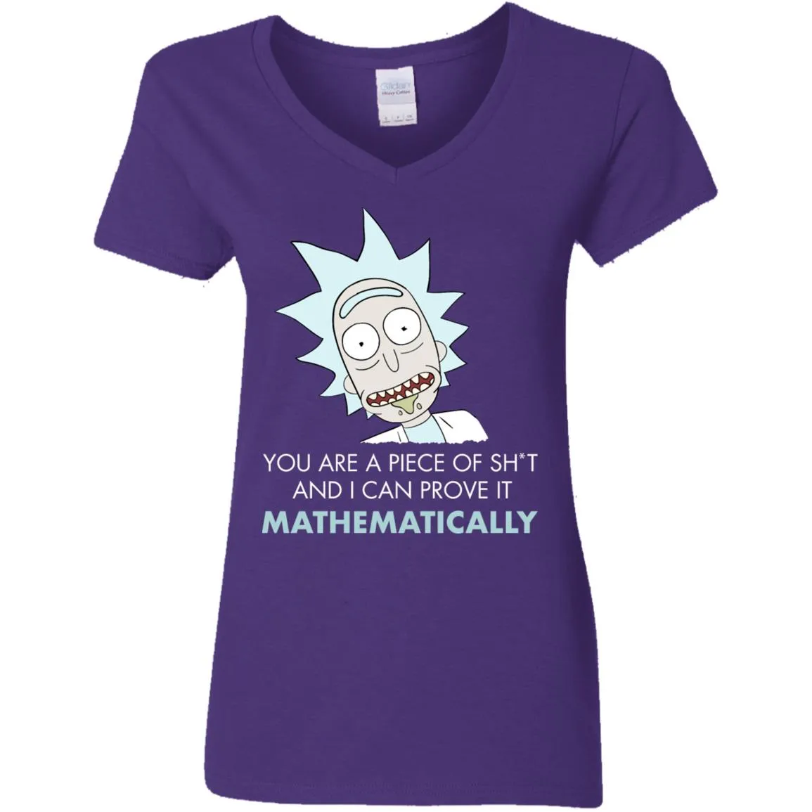 Rick And Morty Mathematical Proof Quote Women V-Neck T-Shirt