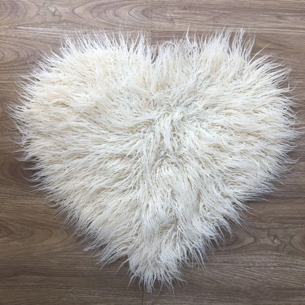 Soft Sweet Heart Faux Fur Blanket