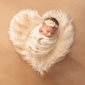Soft Sweet Heart Faux Fur Blanket