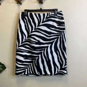 Talbots Zebra Print Pencil Skirt - Size 8