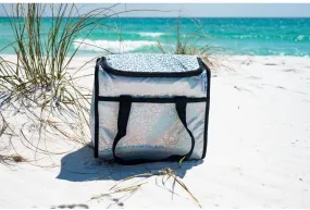 The Beth - White Leopard Neoprene Cooler