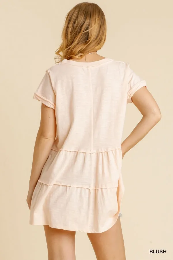 Tiered Ruffle Tunic, Blush